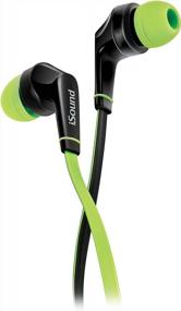 img 2 attached to Experience Deep Bass Stereo Sound With ISound EM 60 Earbuds - Green/Black | Tangle-Free Cable And Inline Mic Included