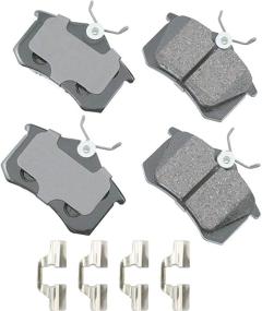 img 2 attached to 🏎️ EUR340B Ultra-Premium Ceramic Rear Disc Brake Pads by Akebono