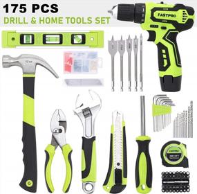 img 3 attached to Get The Ultimate DIY Experience With FASTPRO 175-Piece Cordless Drill Set And Home Tool Kit For Home Maintenance And Repairing Tasks