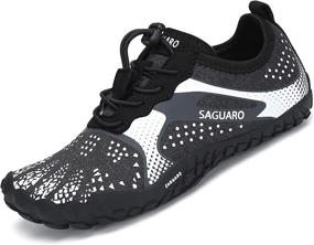 img 4 attached to SAGUARO Athletic Barefoot Walking Sneakers for Girls: Comfortable and Stylish Shoes for Active Kids