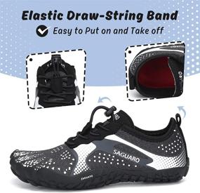 img 2 attached to SAGUARO Athletic Barefoot Walking Sneakers for Girls: Comfortable and Stylish Shoes for Active Kids