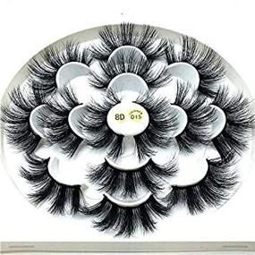 img 3 attached to Get Dramatic Volume With HBZGTLAD'S New 7 Pair 100% Mink Lashes - Reusable And Thick False Eyelashes For A Soft And Stunning Look (8D-015)