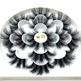 img 1 attached to Get Dramatic Volume With HBZGTLAD'S New 7 Pair 100% Mink Lashes - Reusable And Thick False Eyelashes For A Soft And Stunning Look (8D-015)