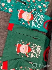 img 5 attached to Детский хлопковый комплект одежды для сна: Рождественская пижама для девочек, идеальный подарок для детской пижамы