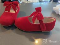 img 1 attached to Girls' Toddler Flower Mary Jane Dress Shoes - Flat School Party Shoe For Girls review by Christina Blevins