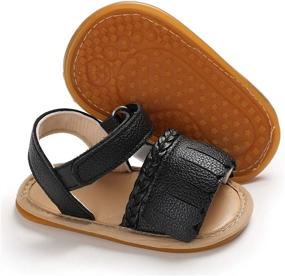 img 4 attached to Isbasic Leather Sandals Anti Slip Slippers Boys' Shoes - Sandals