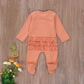 img 1 attached to Unisex Footed Romper For Newborns: Soft One Piece Jumpsuit Sleeper For Infants
