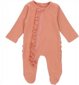 img 4 attached to Unisex Footed Romper For Newborns: Soft One Piece Jumpsuit Sleeper For Infants