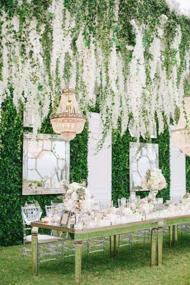 img 1 attached to 6Pcs White Artificial Wisteria Hanging Garland For Wedding Party Home Garden Outdoor Ceremony Floral Decor - 3.18 Feet