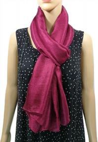 img 2 attached to Luxurious Solid Color Silk Feel Long Scarves By Shanlin