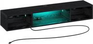 modern wall mounted tv stand with rgb lights and power outlet for 47” tvs, perfect for bedroom and living room entertainment logo
