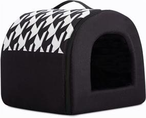 img 4 attached to Hollypet Foldable Sleeping Checkered Shelter