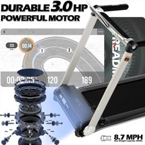 img 2 attached to ADVENOR Motorized Treadmill: 3.0 HP, 300 Lb Weight Capacity, 24 Preset Programs & Portable - Perfect For Indoor Fitness!