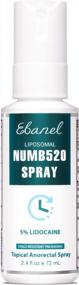 img 4 attached to Maximum Strength Anorectal & Local Pain Relief Spray - Ebanel 5% Lidocaine With Phenylephrine & Arginine For Hemorrhoid Treatment - Numb520 Liposomal Numbing Spray - 2.4 Fl Oz Topical Anesthetic
