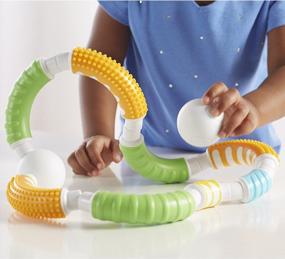 img 1 attached to Одобрено STEM: Guidecraft Grippies Curves — магнитная строительная игрушка из 30 предметов для малышей с технологией Soft Grip