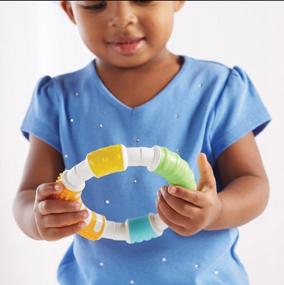 img 3 attached to Одобрено STEM: Guidecraft Grippies Curves — магнитная строительная игрушка из 30 предметов для малышей с технологией Soft Grip