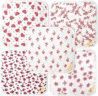 👶 super soft muslin baby washcloths: gentle, absorbent face cloths for newborns - 5 pack by mukin logo