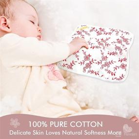 img 3 attached to 👶 Super Soft Muslin Baby Washcloths: Gentle, Absorbent Face Cloths for Newborns - 5 Pack by MUKIN