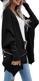 img 2 attached to Karlywindow Women'S Long Sleeve Cardigan Sweaters Open Front Casual Loose Cable Knit Sweater Outerwear Coat