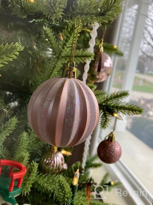 img 1 attached to Deck The Halls With AOGU'S Shatterproof Gold Christmas Ball Ornaments Set - 86 Pcs Perfect For Trees, Garlands, Wreaths, Parties And Home Décor! review by Isaiah Bower