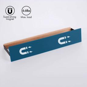 img 1 attached to Black Magnetic Paper Towel Holder For Refrigerator, Stylish Wood And Metal Roll Holder, KPH502MA-BK By KES