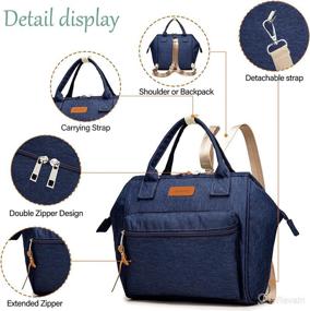 img 3 attached to 👝 Compact Diaper Bag Tote for Moms - Mini Backpack for Baby Boy or Girl, Crossbody Mommy Bag