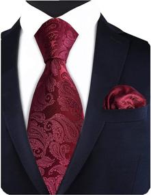 img 2 attached to 👔 GUSLESON Burgundy Fashion Necktie Cufflinks: Enhancing Men's Style with Classy Accessories for Ties, Cummerbunds & Pocket Squares