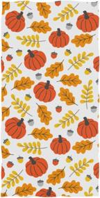 img 4 attached to Rustic Floral Thanksgiving Hand Towels 16X30 In Autumn Harvest Ultra Soft Highly Absorbent Small Bathroom Towel Fall Pumpkin Leaves Decor Gifts Give Thanks.