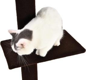 img 3 attached to 🐱 Premium Dark Chocolate Cat Craft Three-Tier Cat Tree: Adjustable, Floor-to-Ceiling Multi-Level Cat Tower, Ideal for Climbing or Sleeping - Fits 7.5-9 Feet Ceiling Heights (1 Count)