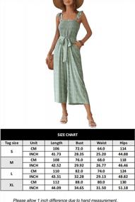 img 1 attached to Angashion Women'S Summer Spaghetti Strap Jumpsuit Wide Leg Pockets Sleeveless Floral Print Beach Casual Romper With Belt For SEO