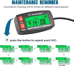 img 2 attached to 🔧 Runleader Digital Maintenance Tach Hour Meter Gauge - RPM Alert, Backlight Display, Battery Replaceable | Small Gas Engine Tool for Garden Tractor Motorcycle Generator Snowmobile Chainsaw Marine