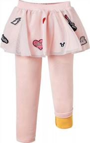img 4 attached to Warm And Stylish IRELIA Girls' Skirt Leggings With Fleece Lining And Footless Design