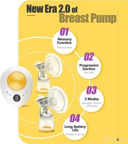 img 1 attached to 🤱 HOFISH Electric Double Breast Pump - Quiet & Pain-Free Breastfeeding Pump with 3 Modes & 9 Levels, Night Light, 28mm Flange - 8001D