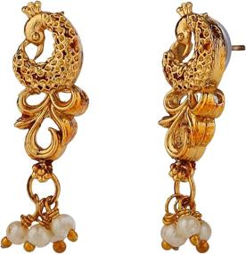 img 2 attached to Efulgenz Bollywood Traditional Necklace Earrings Women's Jewelry via Jewelry Sets