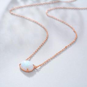 img 3 attached to Stunning Opal Choker Necklaces In Sterling Silver - Perfect Gift For Her On Birthday Or Valentine'S Day