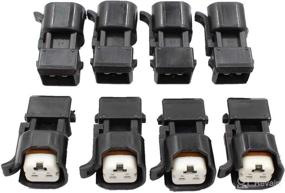 img 3 attached to 🔌 AUTOKAY 8pcs Fuel Injector Adapter Kit: EV1 to USCAR EV6 &amp; EV14 Conversion for Chevy LS1 LS2 LS3 Engines