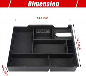 img 2 attached to Tundra 2014-2021 ABS Black Center Console Organizer Tray Armrest Secondary Storage Box Compatible Accessories