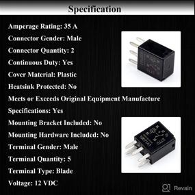 img 1 attached to 🔌 4pcs HOPUT 7866 Relay: GM Original Equipment Black Fuel Pump Relay D1780C - Multi-Purpose Relay G8V-RH-1C7T-R-DC12