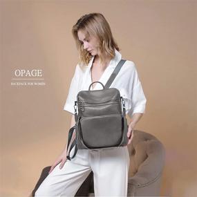 img 3 attached to OPAGE Backpack Shoulder Designer Convertible Women's Handbags & Wallets via Fashion Backpacks