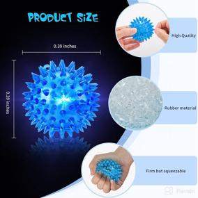 img 3 attached to 🎉 9-Pack Light Up Bouncy Balls for Kids: Flashing Spiky Sensory Stress Toys, Perfect for Parties, Student Rewards & School Gifts - Glow in The Dark Fidget Sensation!