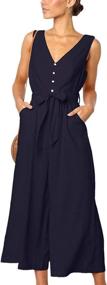 img 3 attached to ECOWISH Jumpsuits Sleeveless Jumpsuit Rompers Women's Clothing : Jumpsuits, Rompers & Overalls