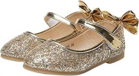 img 4 attached to YIBLBOX Glitter Ballerina Princess Wedding Girls' Shoes and Flats