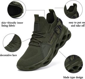 img 1 attached to Sytanbo Sneakers Lightweight Breathable ArmyGreen Women's Shoes : Athletic