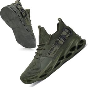 img 4 attached to Sytanbo Sneakers Lightweight Breathable ArmyGreen Women's Shoes : Athletic