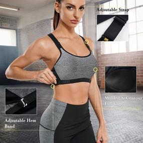img 1 attached to Women'S High Impact Padded Sports Bra, Rolewpy Racerback Workout Bra With Front Adjustable Wireless Support Tops