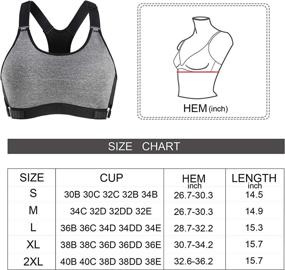 img 3 attached to Women'S High Impact Padded Sports Bra, Rolewpy Racerback Workout Bra With Front Adjustable Wireless Support Tops
