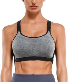 img 4 attached to Women'S High Impact Padded Sports Bra, Rolewpy Racerback Workout Bra With Front Adjustable Wireless Support Tops