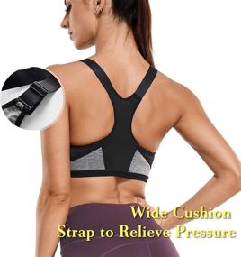 img 2 attached to Women'S High Impact Padded Sports Bra, Rolewpy Racerback Workout Bra With Front Adjustable Wireless Support Tops