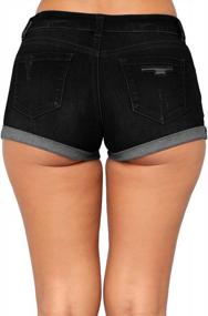 img 2 attached to Ripped Hole Mid-Waist Denim Shorts For Women - Juniors Short Jeans By Tulucky