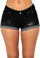 джинсовые шорты со средней посадкой и рваными дырками для женщин - short jeans juniors by tulucky логотип